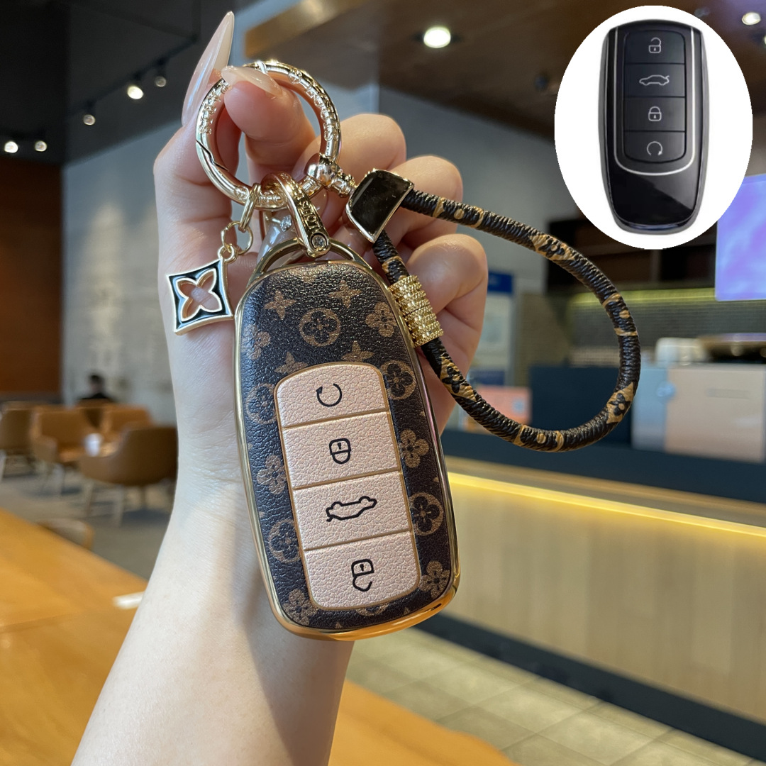 Chery Key Cover for Arrizo 8/5Gt/5Plus, Full Coverage for Tiggo 8Pro/9/8/8Plus/7Plus, Light Luxury