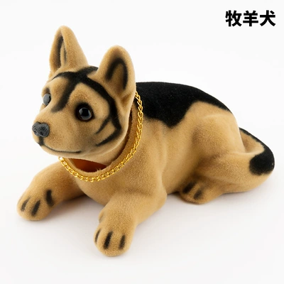 resin moving head dog car — Car ornaments - shepherd-dog