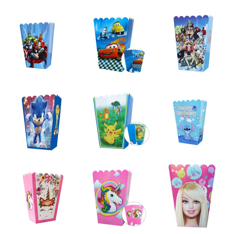 Birthday Party Cartoon Rice Flower Box Children's Day Kindergarten Festival Decoration Snack Box Popcorn Box