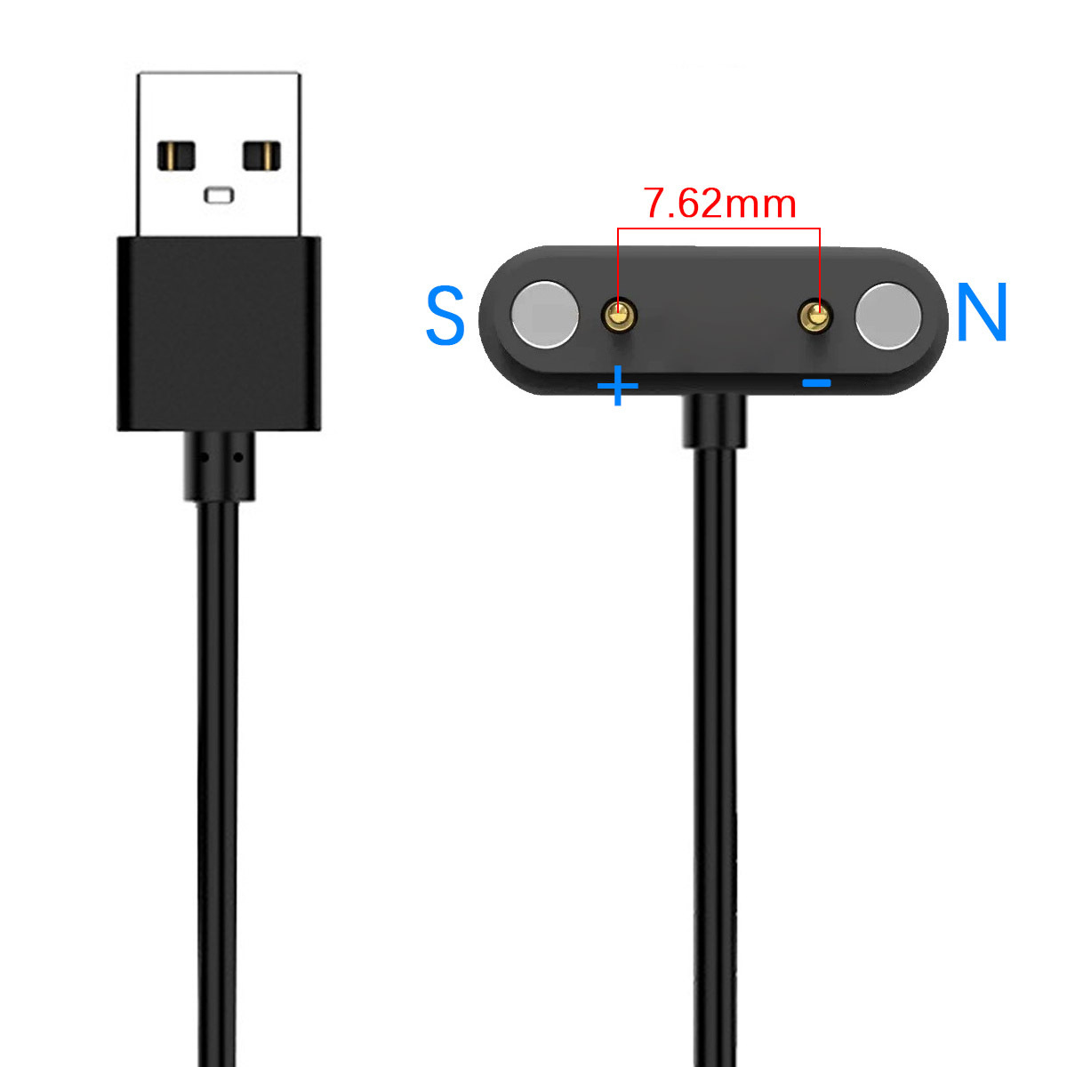 Cable de carga de reloj inteligente aplicable 4P2P pin 2 núcleos 4 núcleos cable de datos 2.84/7.8 taza de jugo cargador magnético
