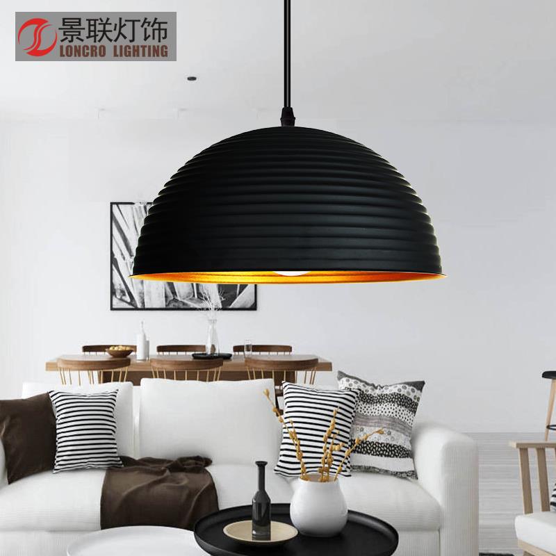 Modern Minimalist Black Pot Lid Pendant Light Single-Head Creative Bar Counter Personalized Restaurant Light Kitchen Semicircle Modern Minimalist Black Pot Lid Pendant Light Single-Head Creative Bar Counter Personalized Restaurant Light Kitchen Semicircle
