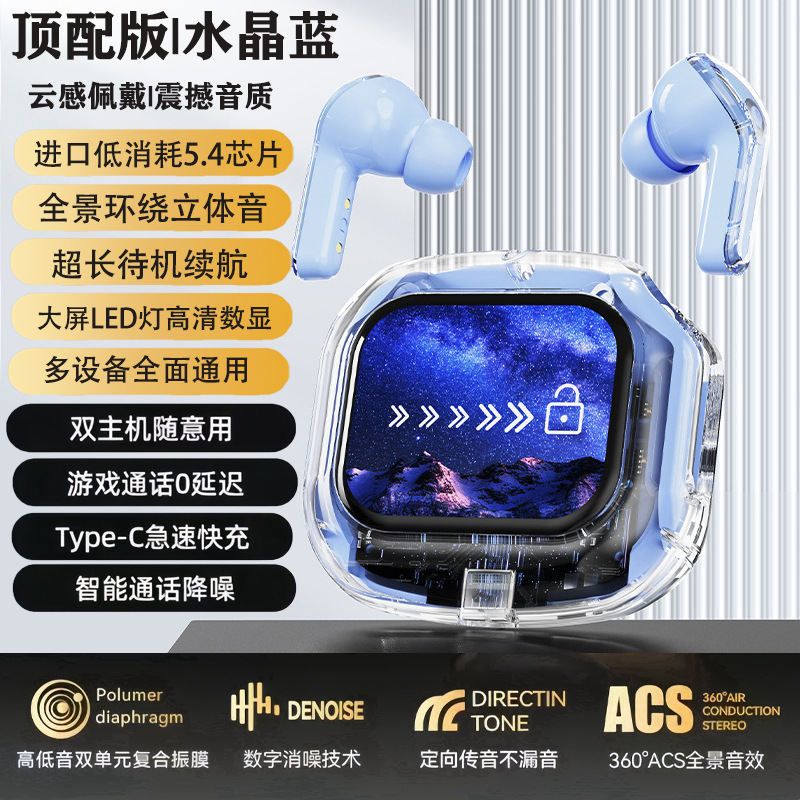 Auriculares Bluetooth Q86 Transfronterizos, Modelo 2025, Inalámbricos, con Cancelación de Ruido, de Alta Gama, Semi-Intraaurales, Deportivos, para Correr, con Batería de Ultra Larga Duración