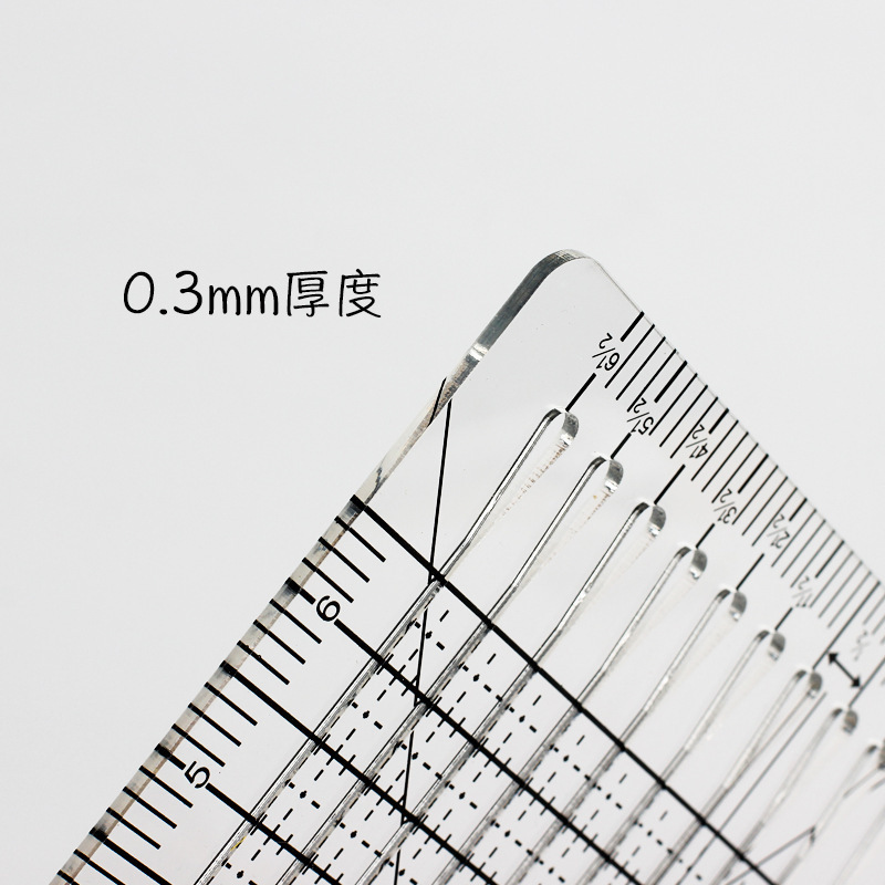 Herramientas de medición de costura DIY regla de corte de alambre regla de corte de tela de plástico regla de corte de ropa regla de corte cuadrada