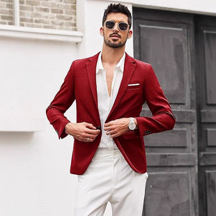 2025 New Autumn and Winter Amazon Men's Casual Suit Jacket Lightweight Sports Single Button High-End Factory Direct Sales