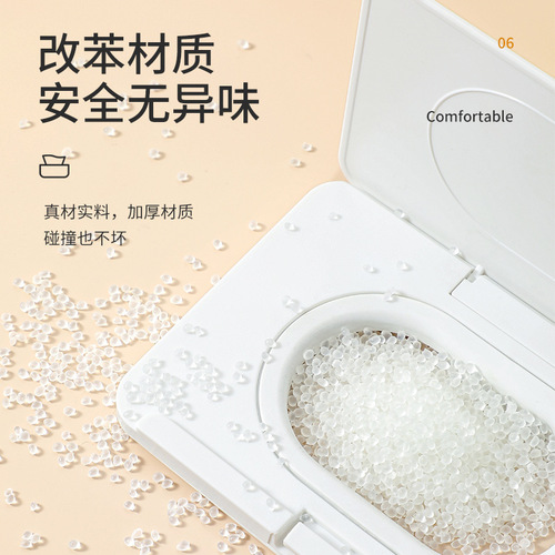 Desktop tissue box one-touch portable mask storage box airtight wet wipe storage box home office tissue box