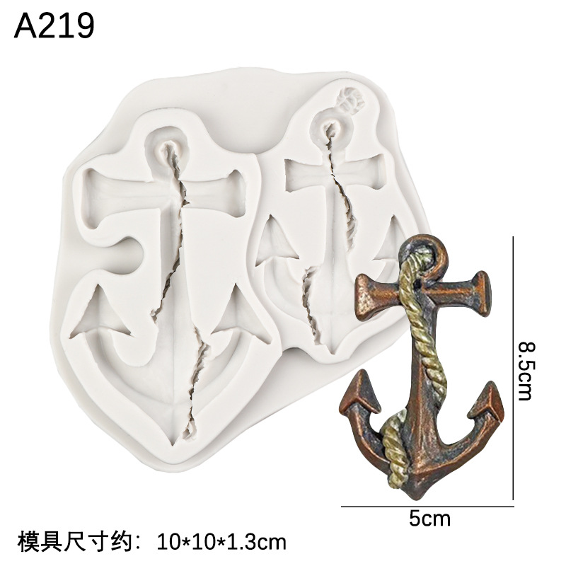 Ancla de la cadena molde silicona creativo hornear decoración fondant cake chocolate mousse DIY Accesorios
