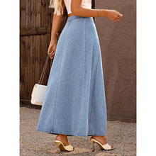 D 15438 Retro high-waisted denim skirt ���Ÿ���ţ��ȹ����ͨ