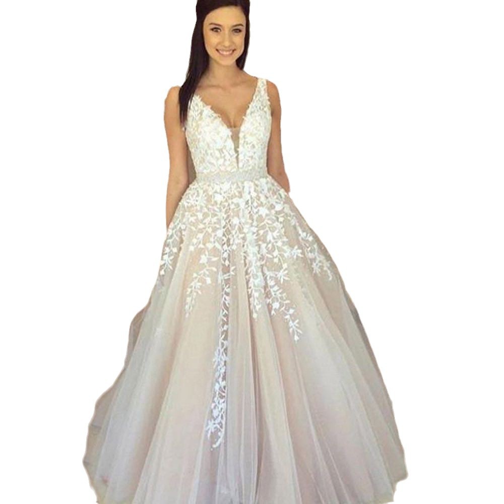 Wedding Dresses Floor Length Sleeveless Bridal DressDe Noiva