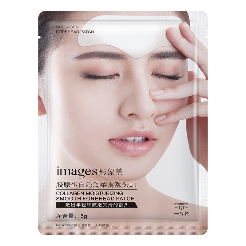 Imagen de belleza colágeno hidratante suave frente pegatinas se desvanecen frente patrón gel pegatinas se desvanecen patrón de cabeza pegatinas al por mayor image 7