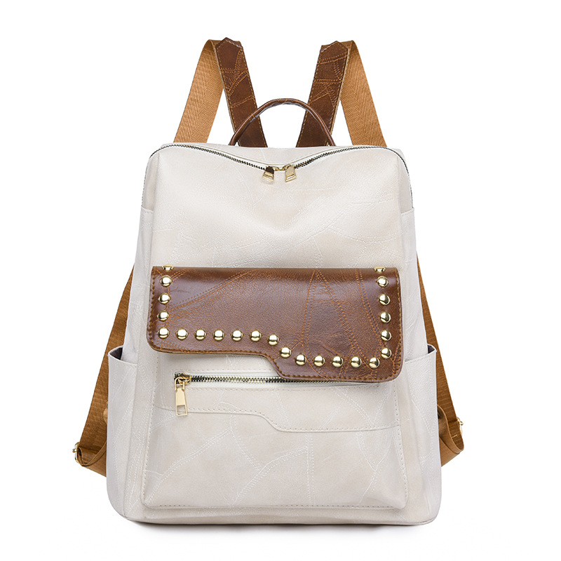 Large capacity for bags, new trendy and fashionable PU soft leather women's backpack, casual backpack_voghion.com