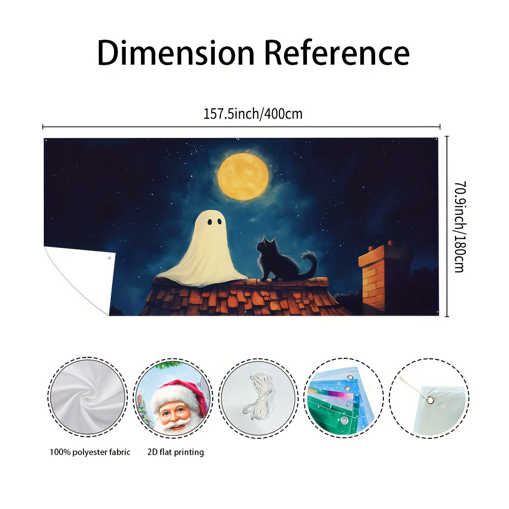 Склад Yiwu JIT 2D хоррор кот висит картина на фоне ткани TEMU популярный SHEIN Amazon ETSY Amazon