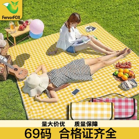 户外手提包式野餐垫露营防水加厚PE无纺布牛津布新老款随机发