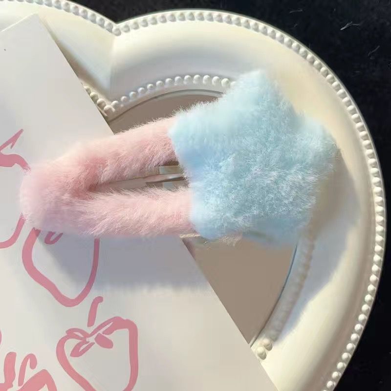 Plush star [pink clip + blue star]