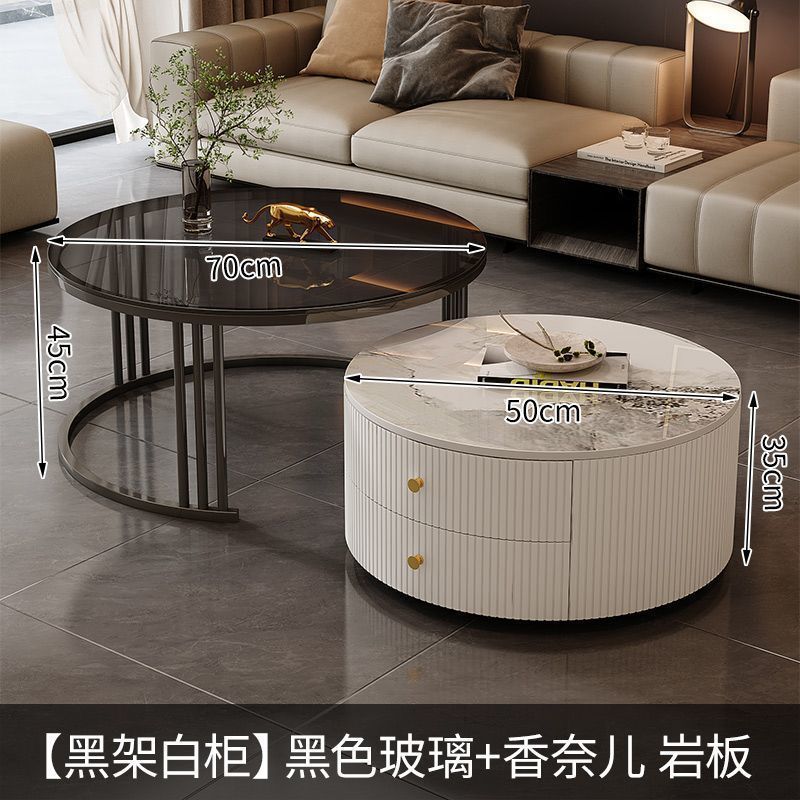 블랙 프레임과 화이트 캐비닛 (샤넬 + 블랙 유리)