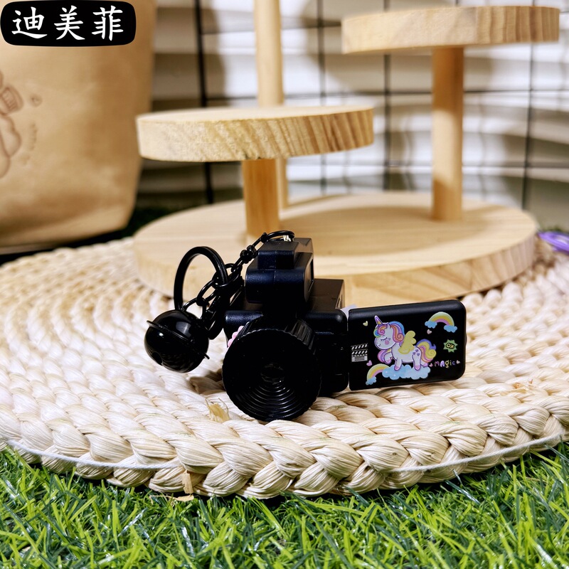 创意卡通动物投影DV录音机钥匙扣闪光仿真相机钥匙链挂件礼品批发|undefined