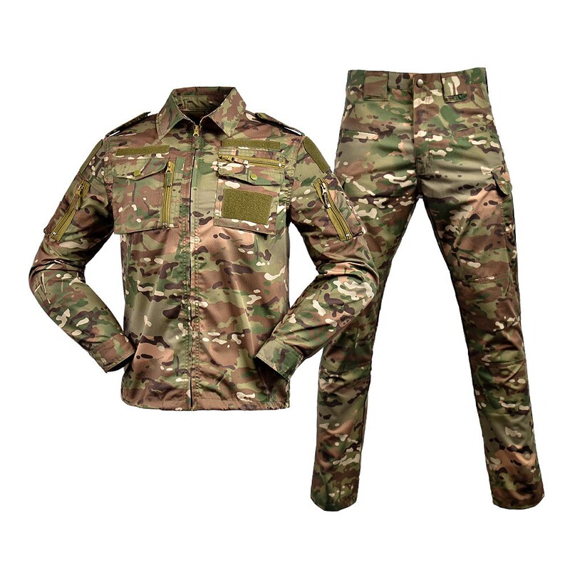 Long-sleeved camouflage tactical uniform, 728 set, breathable, tear-resistant, with multiple pockets, outdoor tactical shirt, for cross-border trade Long-sleeved camouflage tactical uniform, 728 set, breathable, tear-resistant, with multiple pockets, outdoor tactical shirt, for cross-border trade