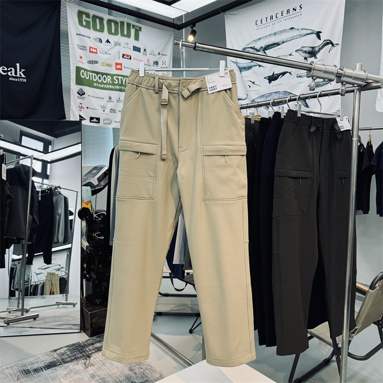 Coat Room Same Style Autumn/Winter Scratch-Resistant and Durable Windproof Warm Waterproof Men's Mountain System Workwear Outdoor Fleece Casual Pants