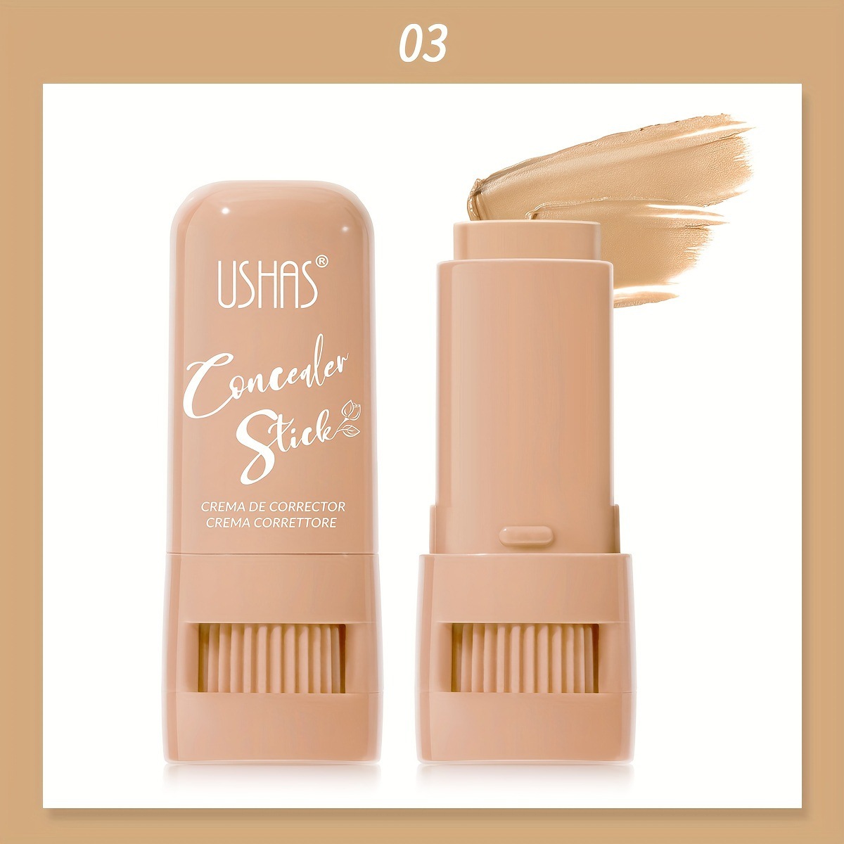 USHAS punto transfronterizo venta caliente maquillaje corrector sólido barra de fideos de alto brillo pequeño y portátil para iluminar FS458