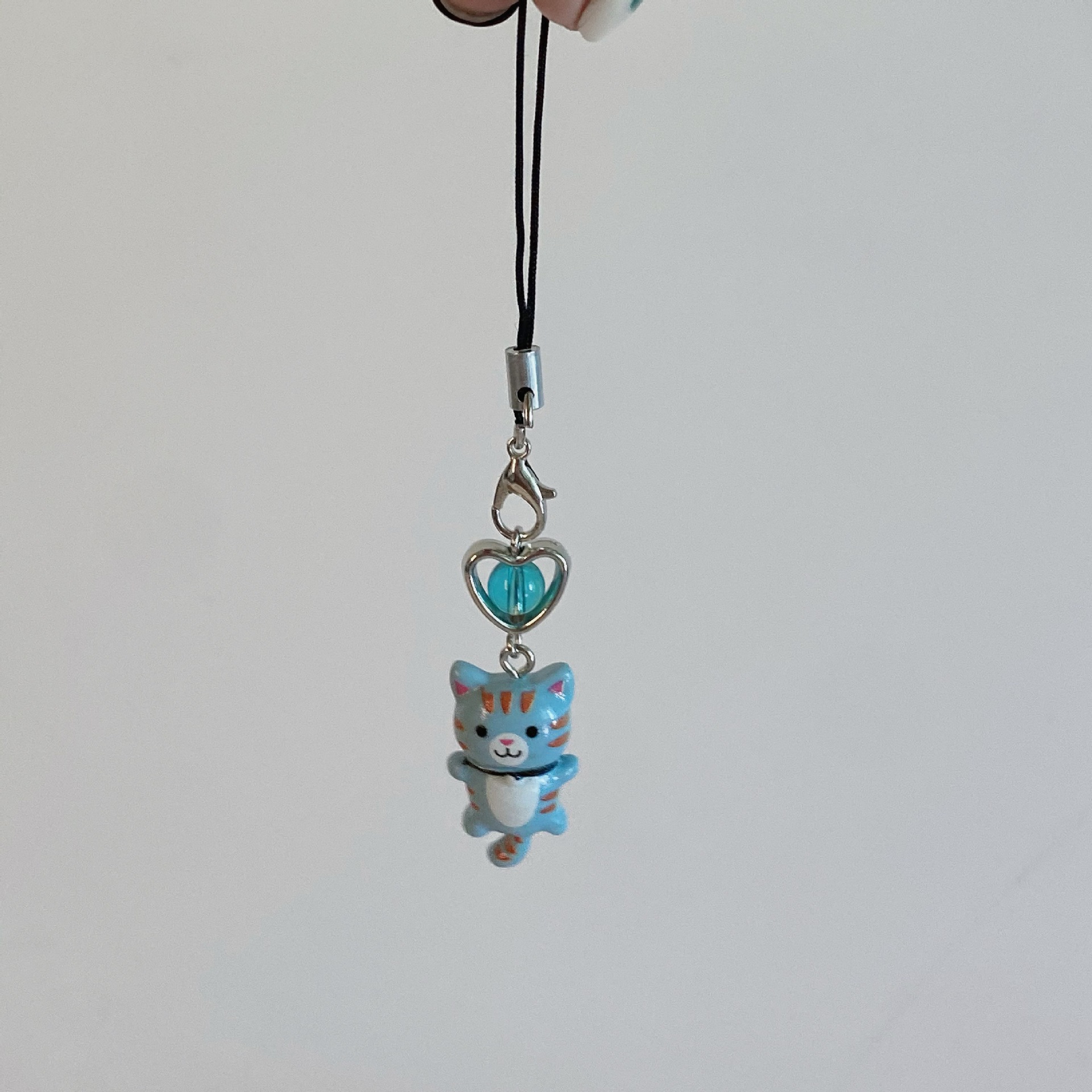 6g Weight Mobile Phone Chain, Keychain Classification 1 Piece Quantity Daily Occasion Resin Material Heart Shape, Cat Pattern Cute, IG Style Style 1 Piece Cute IG Style Heart Shape Cat Resin Mobile Phone Chain Keychain 18