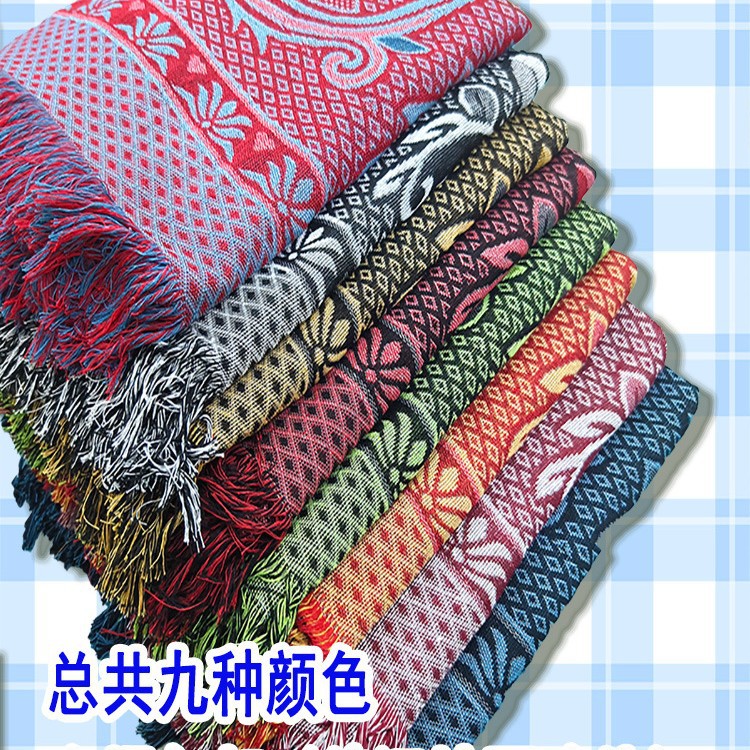 老式线毯沙发盖布床单盖腿毯夏天薄毯午睡办公室沙发毯床垫空调毯