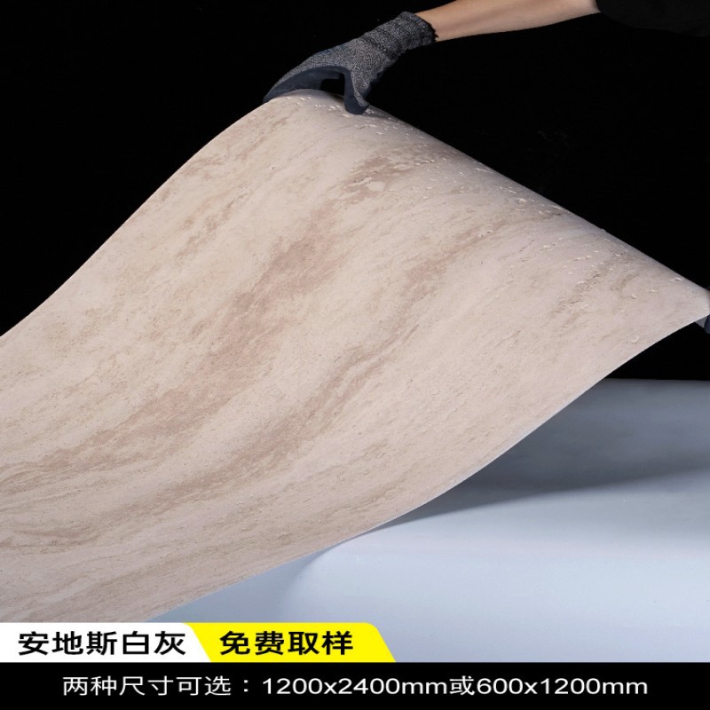 Plato de travertino de piedra blanda Tapones romanos Porcelana blanda Piedra de imitación suave Decoración de pared exterior Fabricante de baldosas de cerámica flexibles ultrafinas