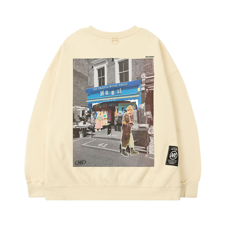 Men's Clothing round neck pullover sweater heavyweight high street original designer brand Japanese couple style _voghion.com