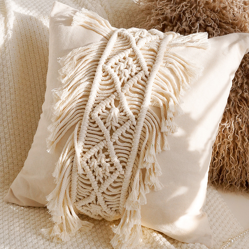 Cream-wind lujoso almohada de soporte de alta calidad, cojín de sofá de sala de estar, cojín de cabecera del dormitorio, funda de almohada con núcleo image 8
