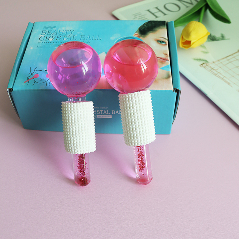 FUENTE Bola de onda de hielo de belleza de fábrica Bola de onda de hielo Bola de belleza energía bola de cristal masaje facial cuidado Bola de onda de hielo