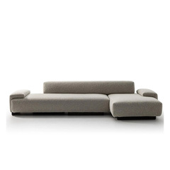 意式極簡奶油羊羔絨直排沙發北歐現代客廳創意轉角貴妃沙發樣板間