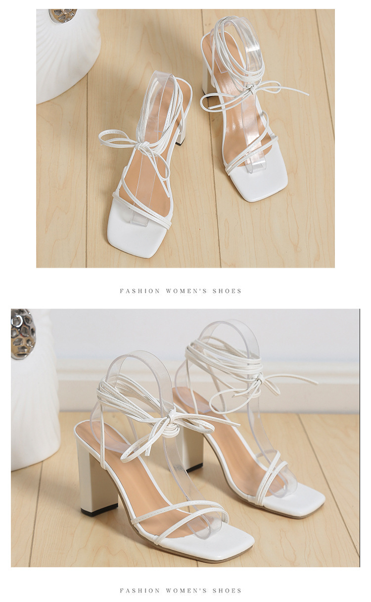 2023 été grande taille commerce extérieur chaussures pour femmes Sexy tête carrée à lanières talons aiguilles croix sandales à lanières femme transfrontalière_voghion.com