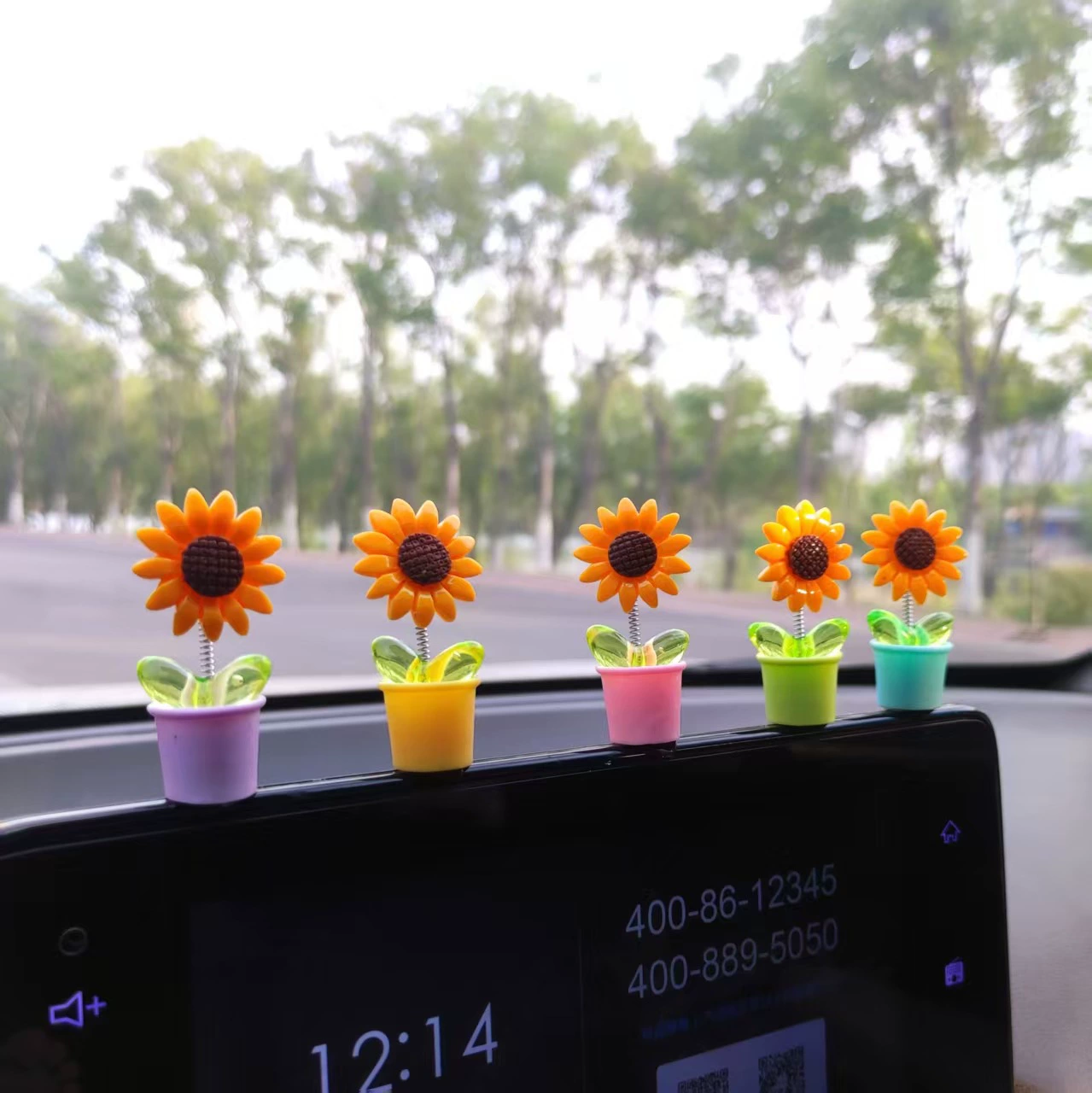 2024 новый модный популярный бобблхед подсолнух милый автомобильный аксессуар для приборной панели подсолнух