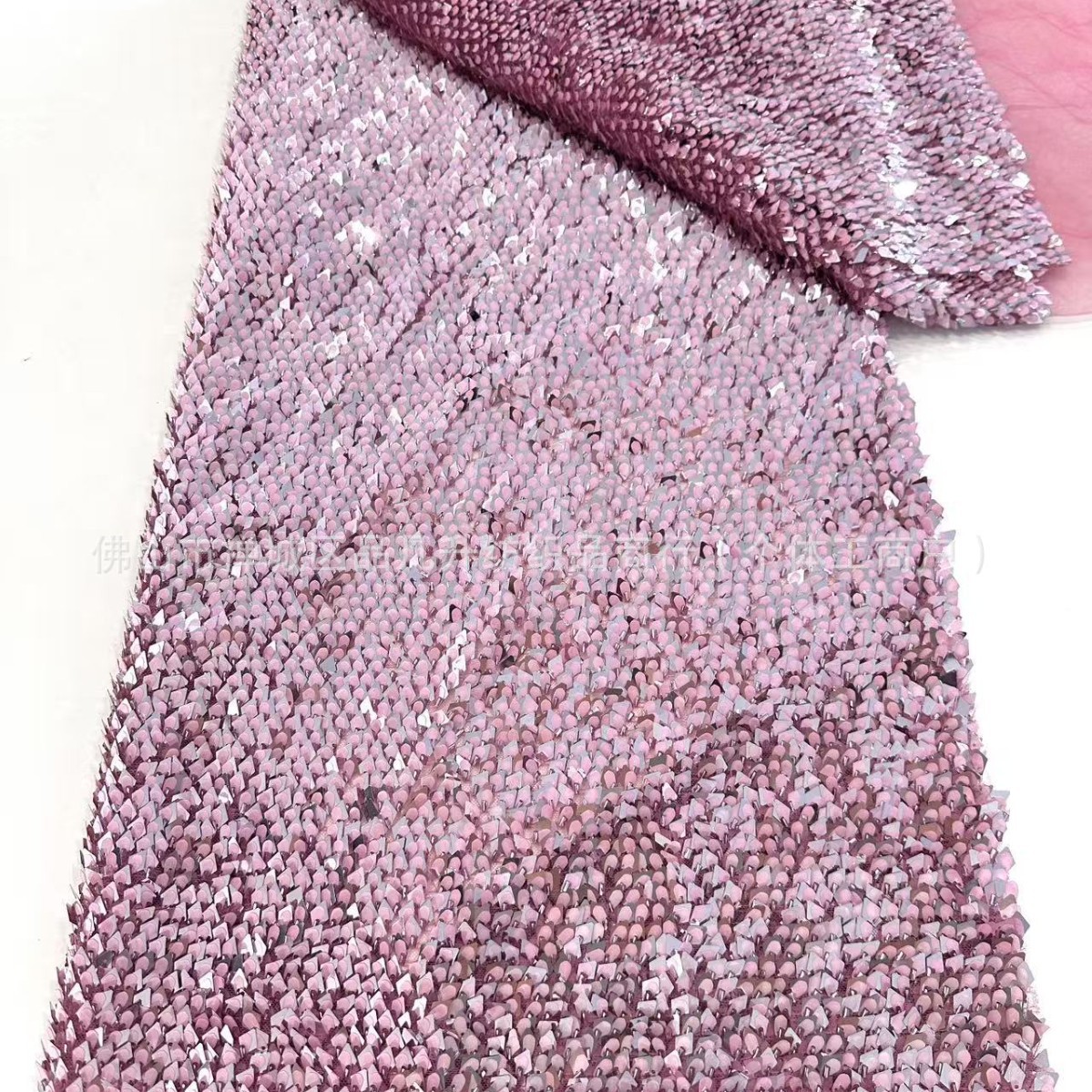 Fabricante al por mayor escamas de pescado sequin bordado tela cena brindis vestido de baile vestido de fiesta tela