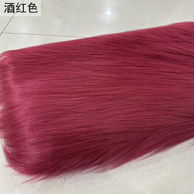 12 ''plush tela DIY caída de piel artificial de piel simulación de piel muñeca pelo bestia traje de piel larga tela de piel