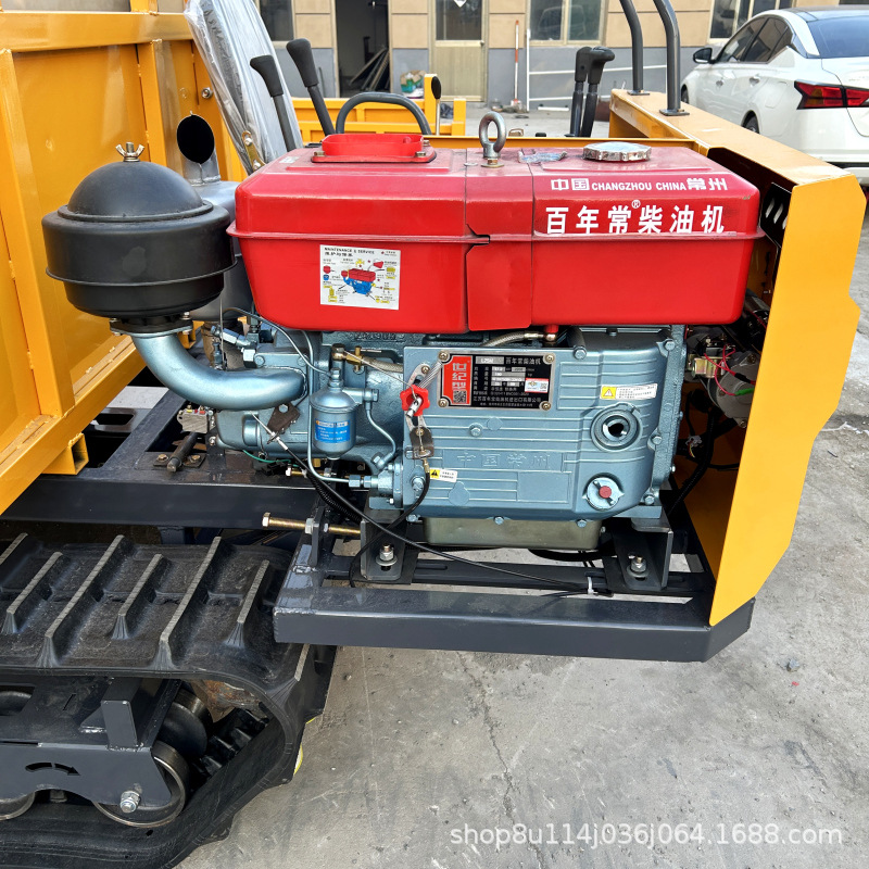 Crawler Transport Vehicle Anyu Climbing Tiger, a Four-Wheel Drive Self-Unloading Dump Truck for Orchards, Agricultural Vehicles, and Off-Road Tractors