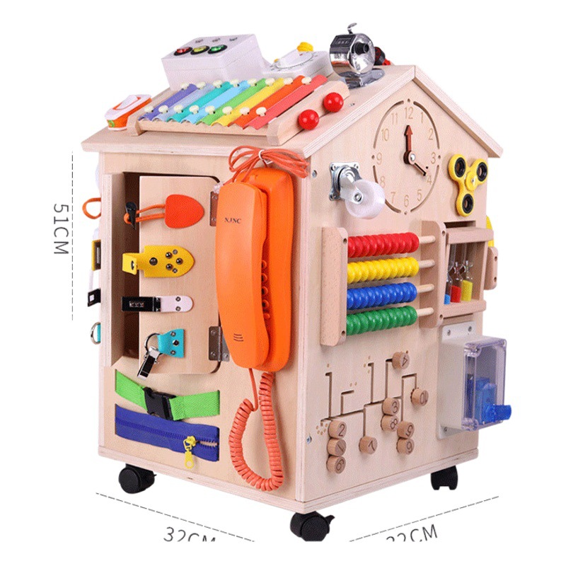 Transfronterizo niños Montessori enseñanza ayudas multifunción interruptor desbloquear ocupado rápido ocupado bebé Educativo Educación Temprana Juguetes