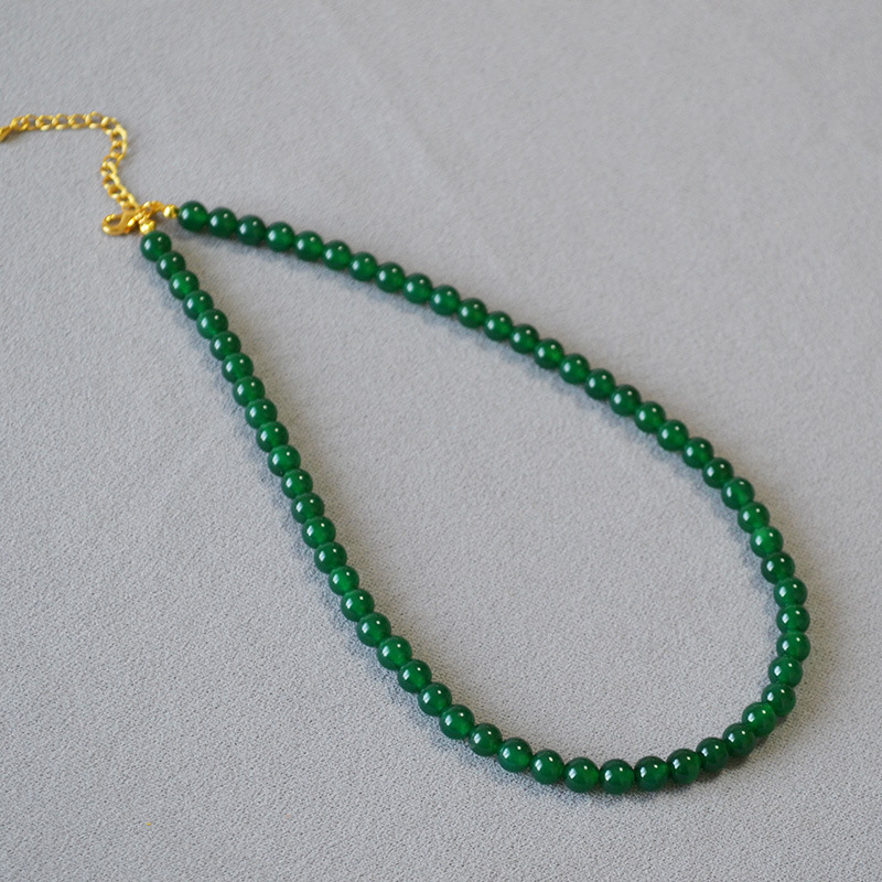 Agate Chalcedony Pendant Necklace Ethnic Style Real Stone Jewelry_voghion.com