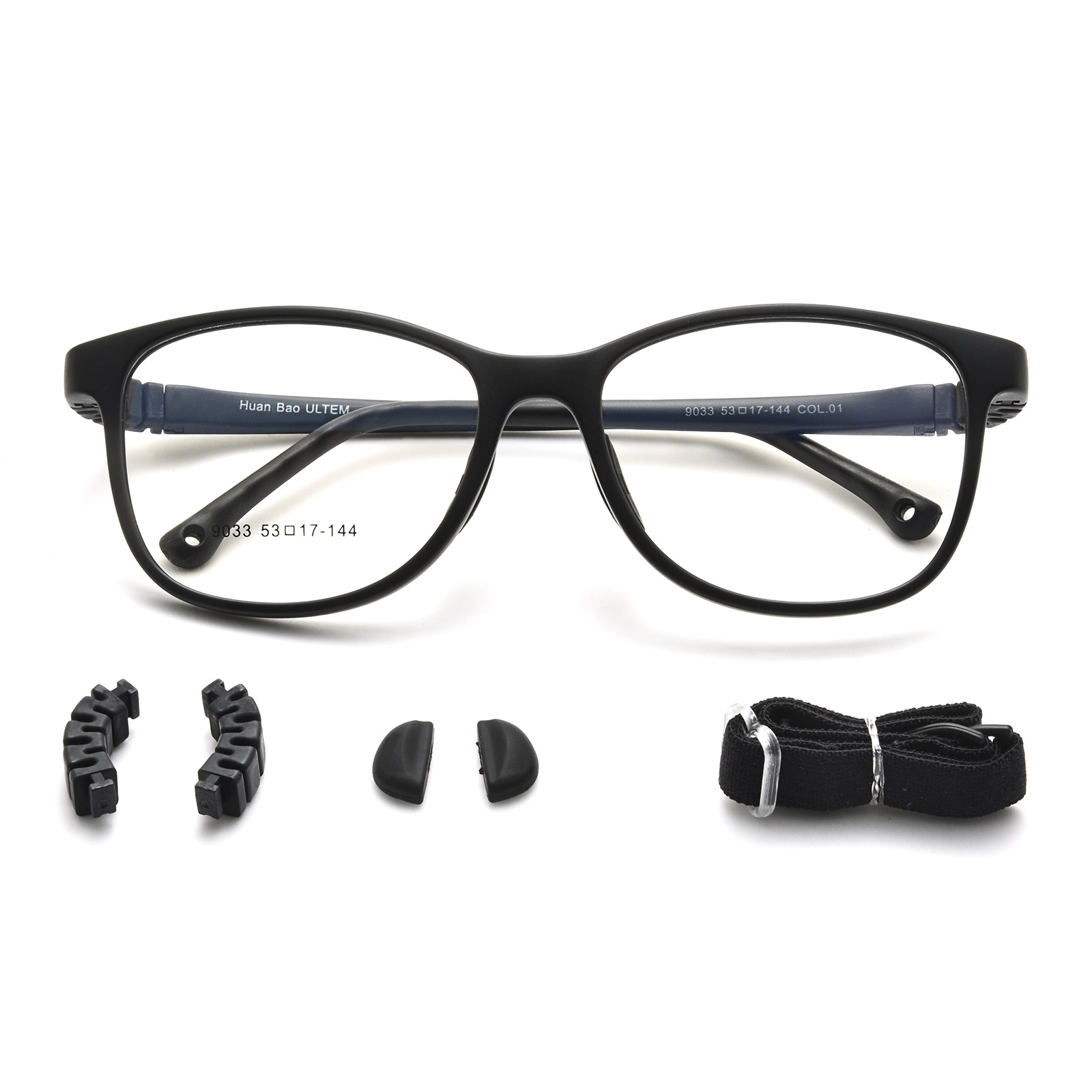 Guoda gafas ópticas desmontables pierna gafas para niños marco TR gafas para niños marco con cuerda elástica antideslizante Marco de gafas para niños