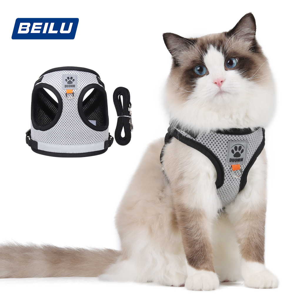 Arnés de pecho para mascotas, correa para gatos, estilo chaleco, arnés para perros pequeños, antiescape._voghion.com