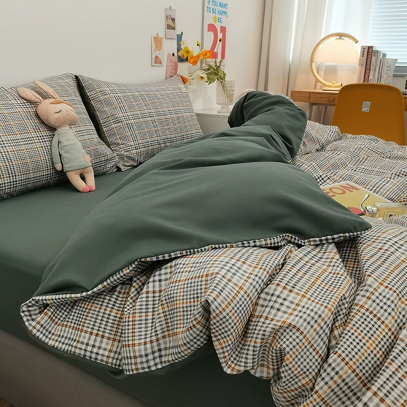 Japanese-style Cotton Sheet Set, Simple Elegant Design, 3- or 4-Piece, Multiple Patterns