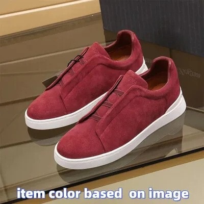 In-Stock New Cross-Border Model Men's Sneakers, First-Layer Cowhide, Cross Elastic Band, Slip-On Flat Versatile Lazy Shoes In-Stock New Cross-Border Model Men's Sneakers, First-Layer Cowhide, Cross Elastic Band, Slip-On Flat Versatile Lazy Shoes