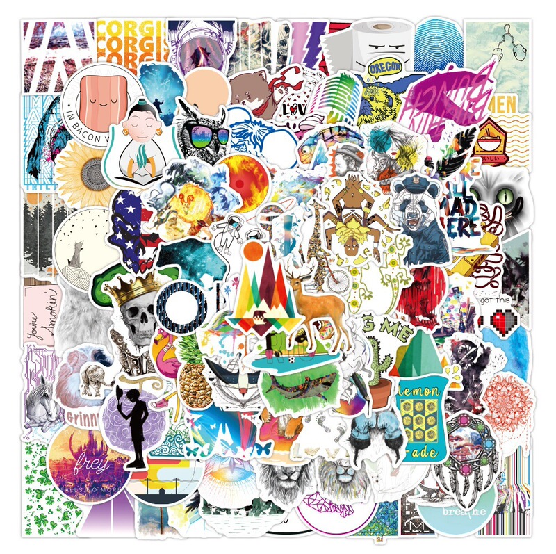 100 Instagram-Style Fresh Cartoon Graffiti Stickers, Various Decorations for Notebooks, Suitcases, Phone Cases, Adhesive Stickers 100 Instagram-Style Fresh Cartoon Graffiti Stickers, Various Decorations for Notebooks, Suitcases, Phone Cases, Adhesive Stickers