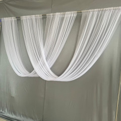 婚慶紗幔房頂天花板裝飾吊頂帷幔婚禮聖誕場景布置戶外美人紗布幔