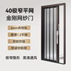 180度平网金刚网纱门推拉式隐形折叠门铝合金防盗沙窗门防蚊极窄