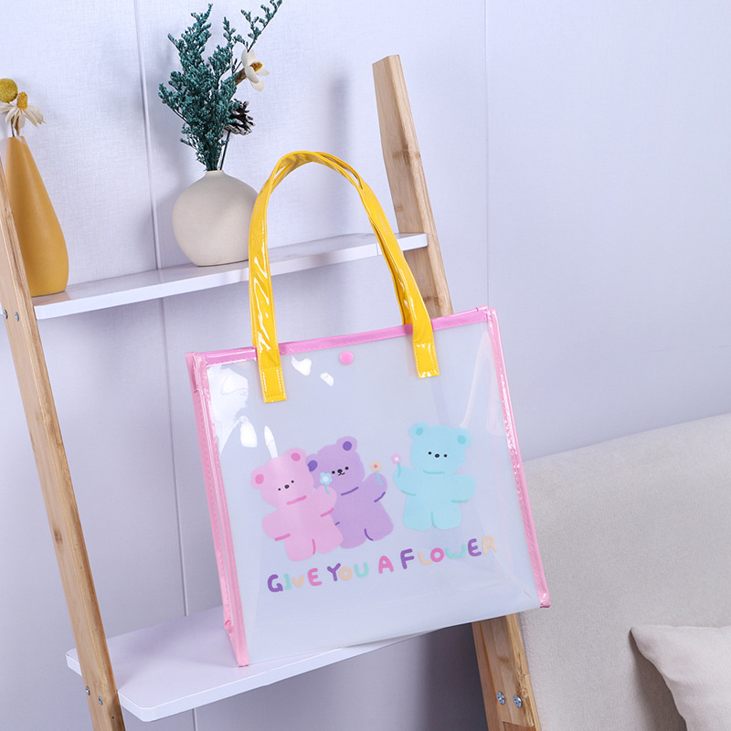 现货半透手提毕业升学儿童礼物袋结婚伴手礼袋pvc果冻包挂件另拍