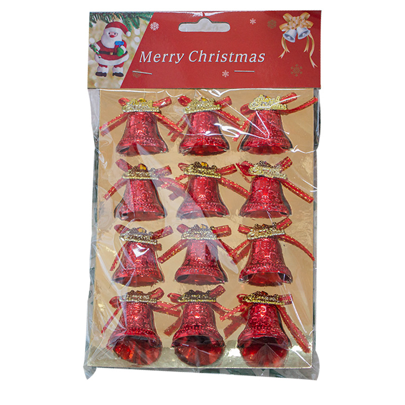 Decoraciones de Navidad personalizadas de plástico 3cm campana colgante decoración creativa de Navidad colgante hecho a mano