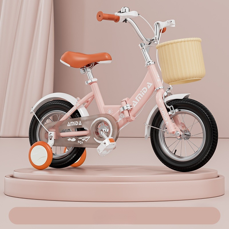 新款3岁5岁7岁9岁儿童自行车单车男童女童脚踏车14寸16寸折叠单车