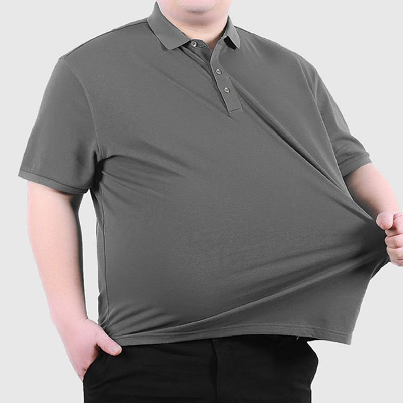 Fat Men's 8XL plus size Polo Shirt Fat House Plus Fat Plus Plus Loose Top Summer Business Casual Lic T-Shirt