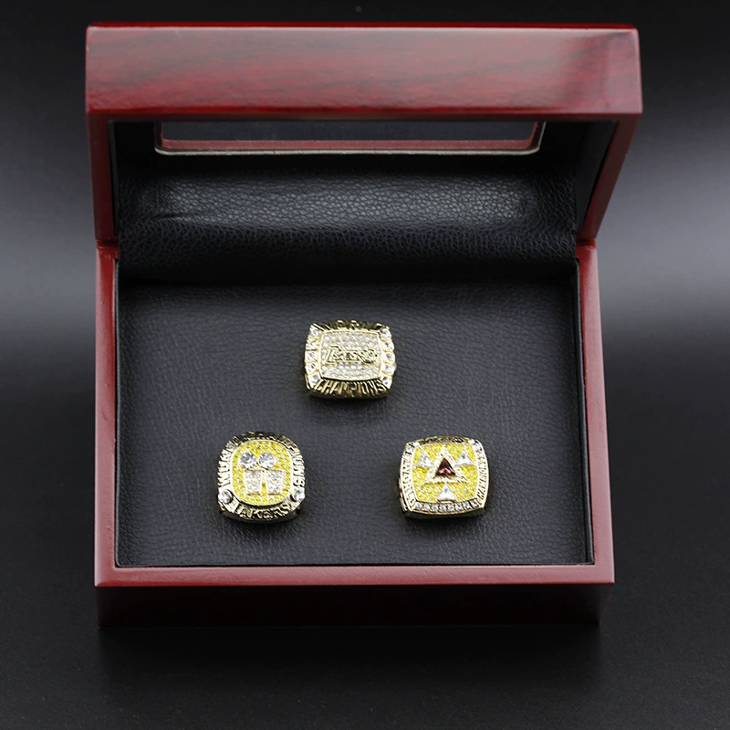 2000-2002 Los Angeles Lakers Aonier Basketball Champions Ring 3 set