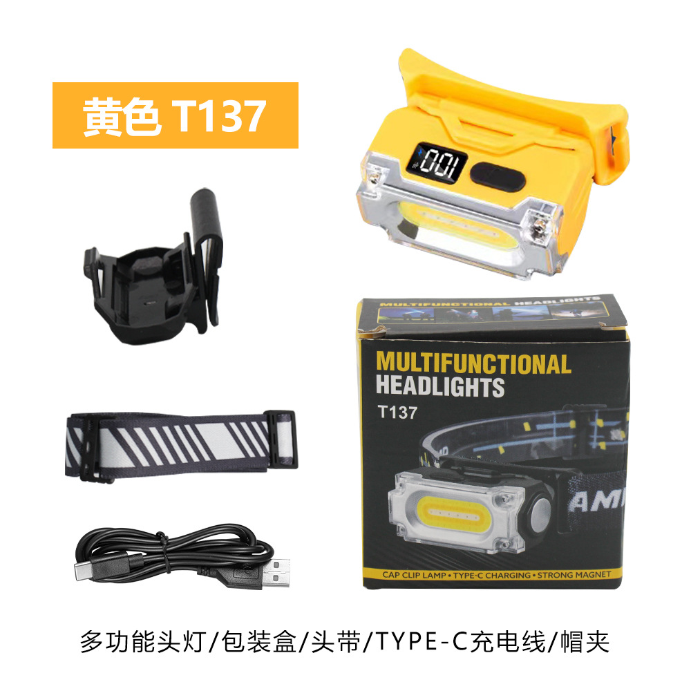 Lámpara de luz fuerte superbrillante carga especial de pesca nocturna lámpara de mina lámpara de iluminación montada en la cabeza al aire libre inducción de montaña larga duración