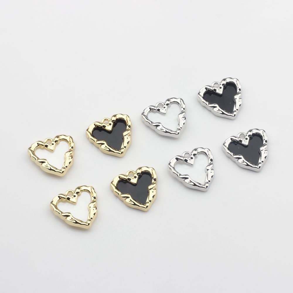 46g Weight Artificial Gemstones Inlay Material DIY Jewelry Accessories Classification 10 PCS/Package Quantity Zinc alloy Material Heart Shape Pattern Plating, Inlay Design Simple Style Style 10 PCS/Package Zinc Alloy Artificial Gemstones Heart Shape 8